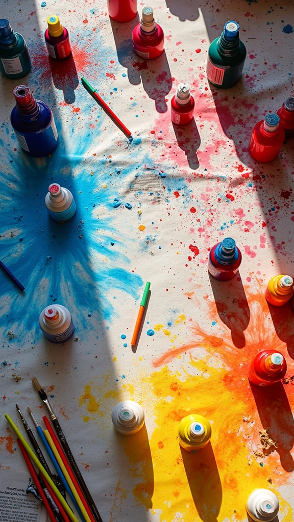 DIY Firework Blow Painting