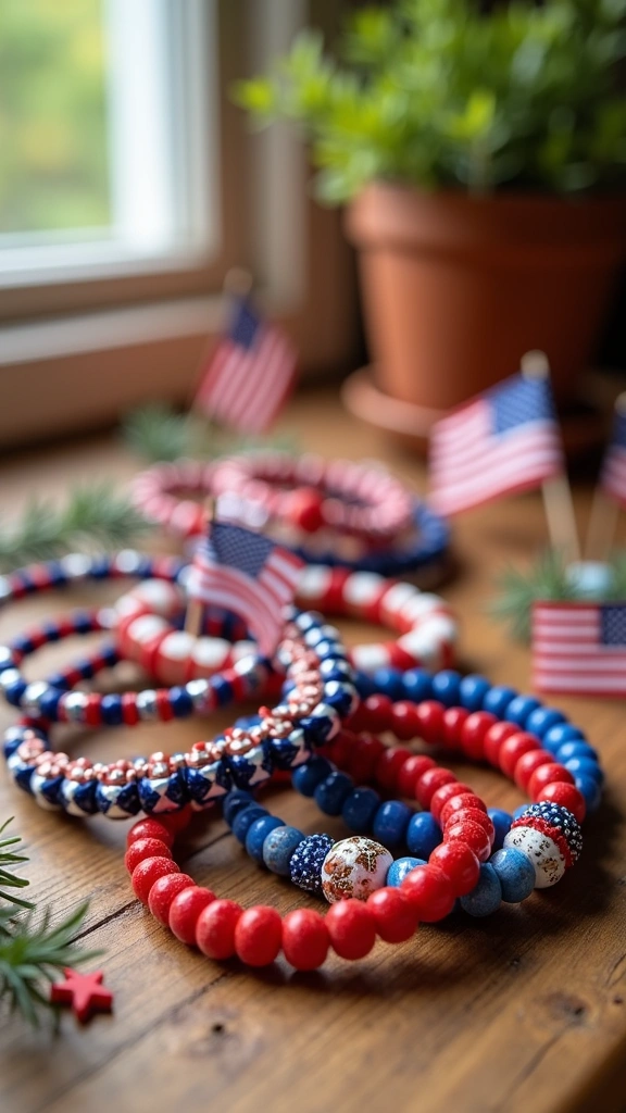 Patriotic Beaded Bracelets
