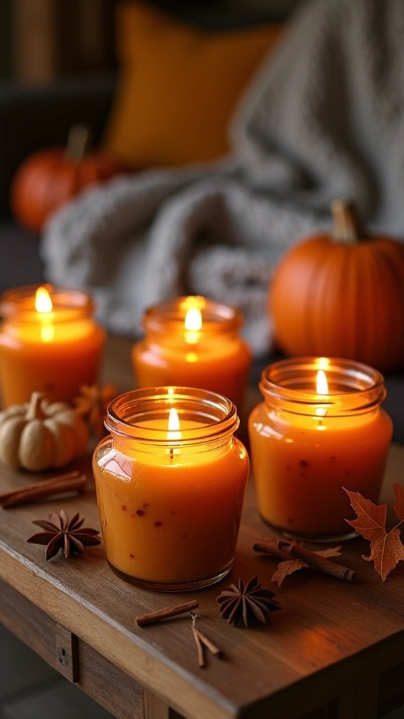 Pumpkin Spice Candle Jars