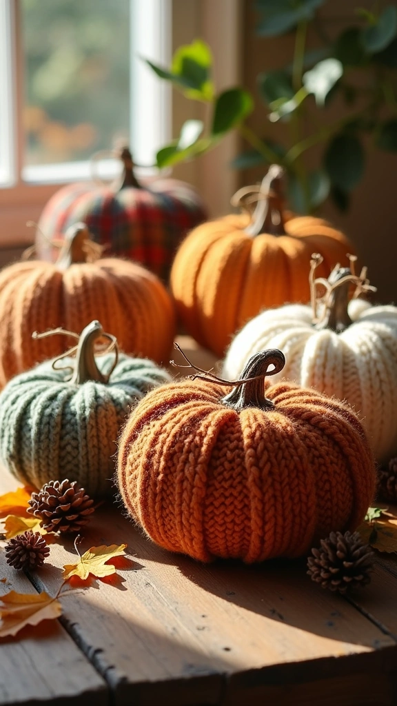 Upcycled Sweater Pumpkins