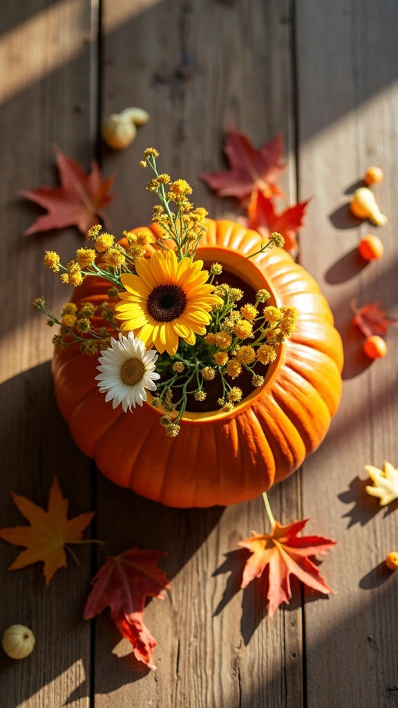 DIY Pumpkin Vases