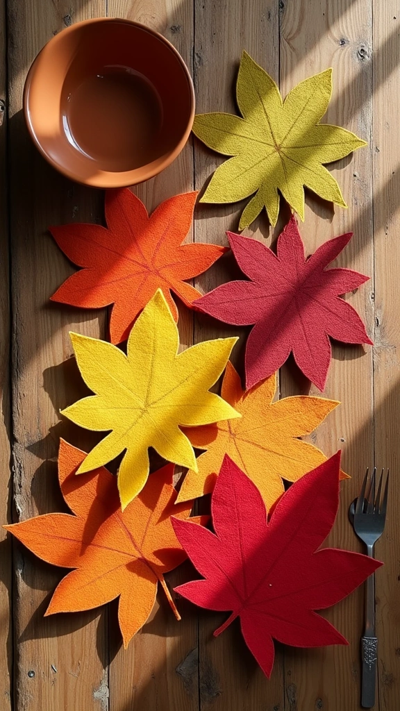 Felt Leaf Place Mats
