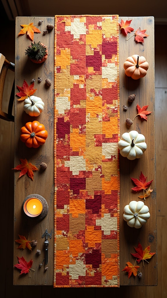 Quilted Fall Table Runner