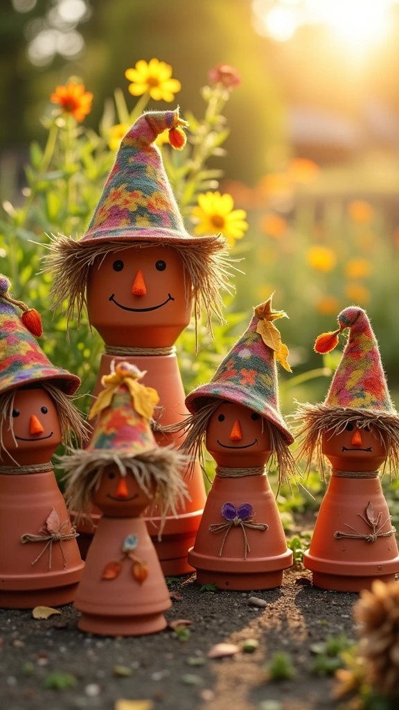 Terracotta Pot Scarecrows