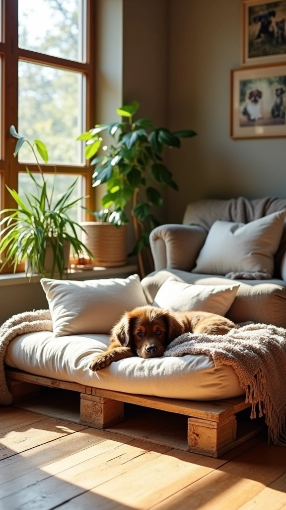 Pallet Dog Bed for Cozy Cuddles