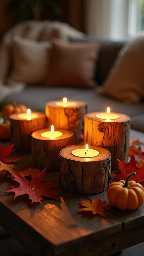 Pallet Wood Candle Holders