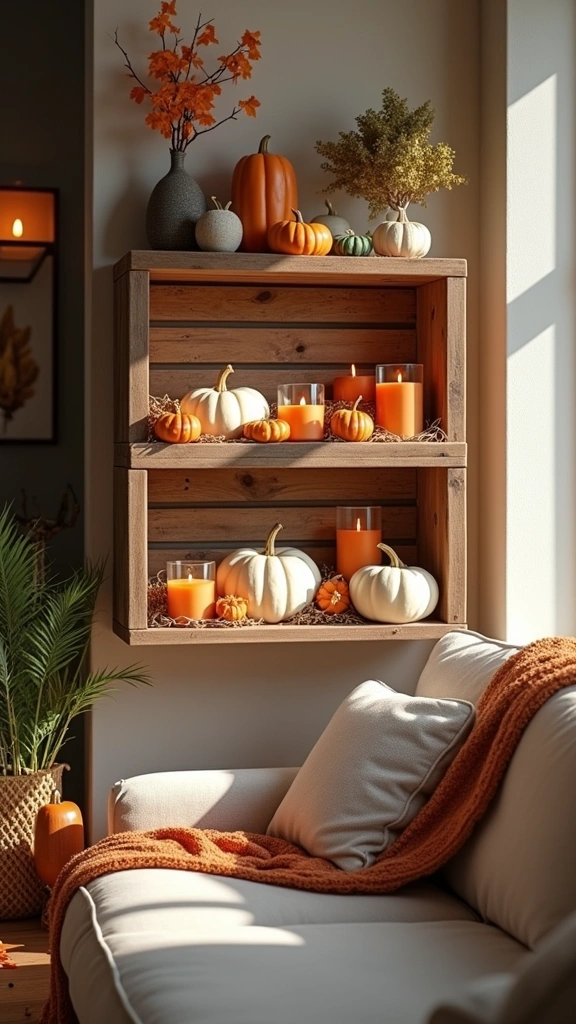 Fall Pallet Wall Shelf