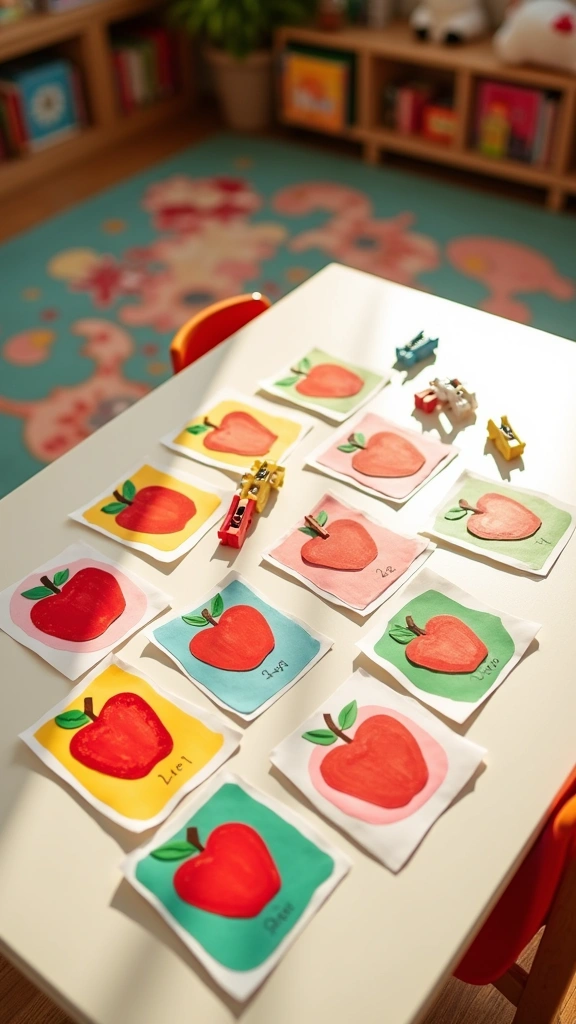Apple Count and Clip Cards