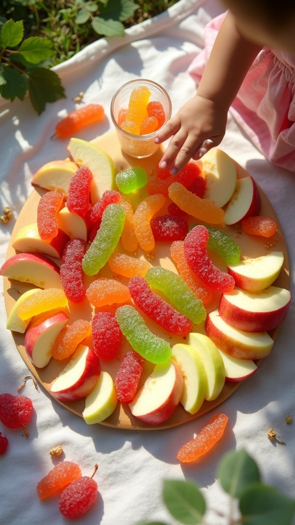 Apple and Worm Snack Craft