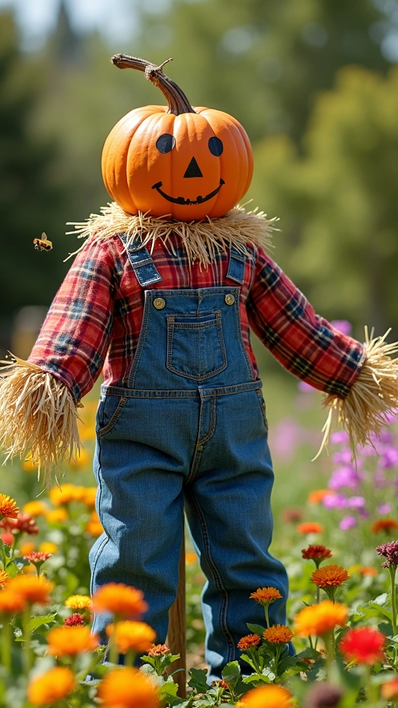 Jeans and Flannel Scarecrow