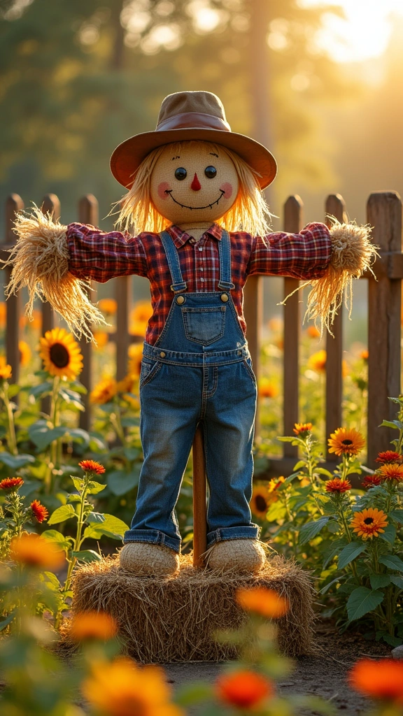 Hay Bale Scarecrow