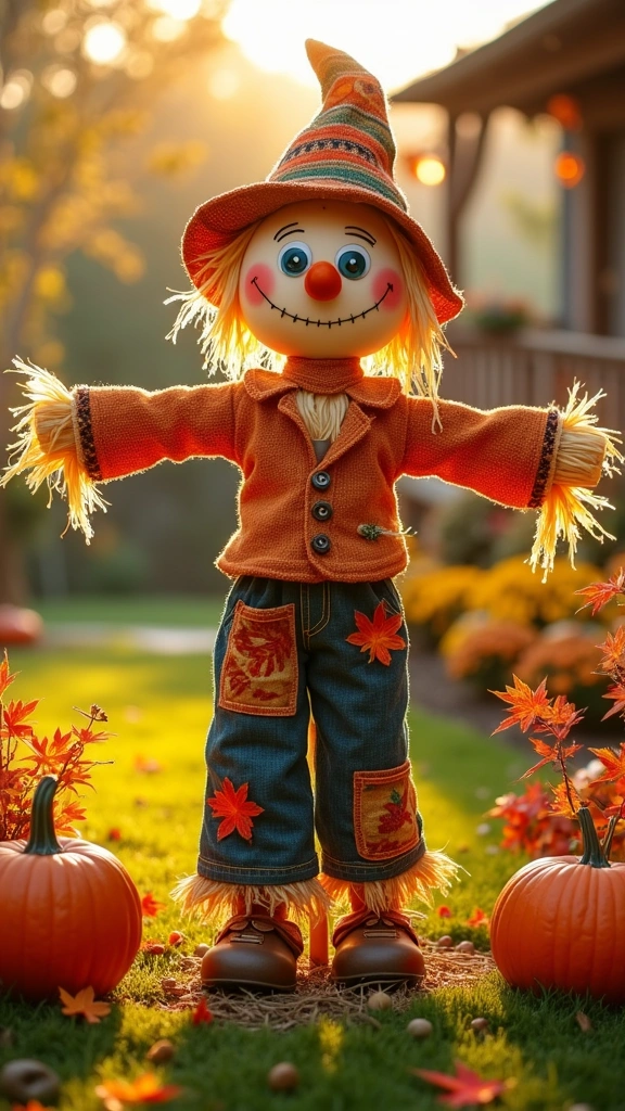 Whimsical Garden Scarecrow