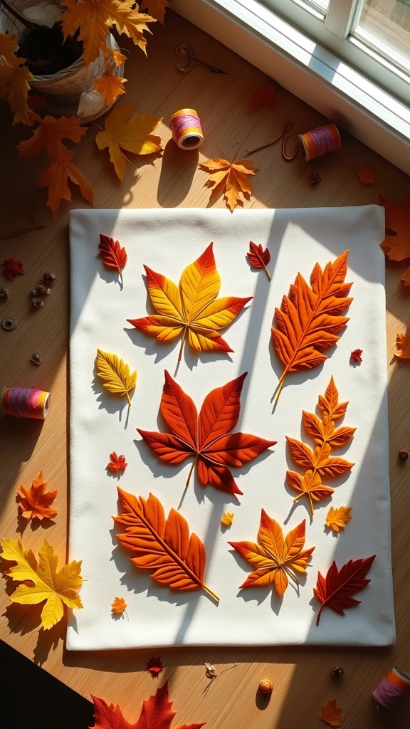Leafy Appliqué Wall Hangings