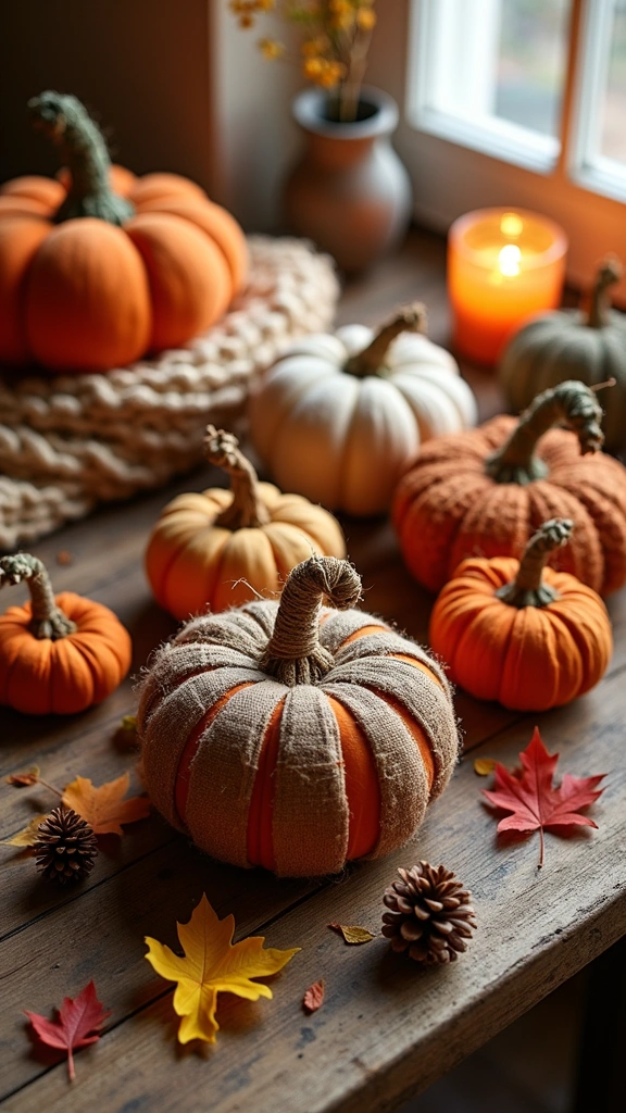 Decorative Fabric Pumpkins