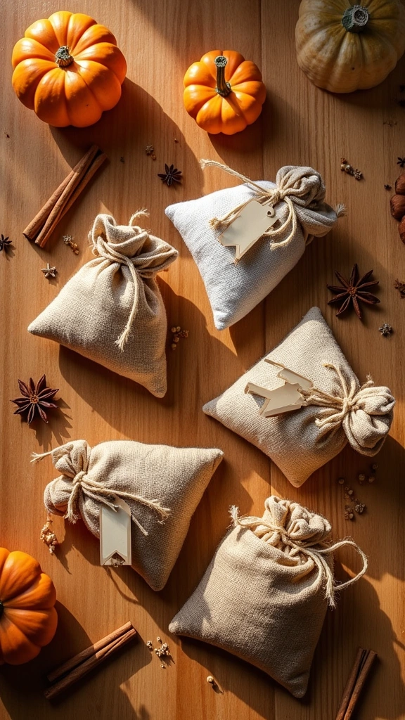 Knit or Sew Pumpkin Spice Scented Sachets
