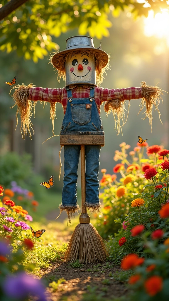 DIY Recycled Scarecrow