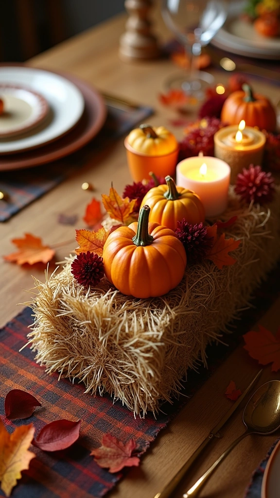 DIY Hay Bale Centerpiece