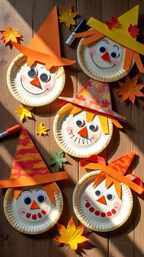 Paper Plate Scarecrows
