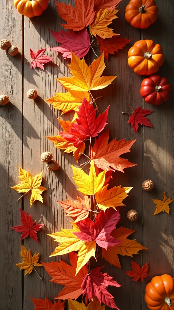 Colorful Fall Leaf Garland
