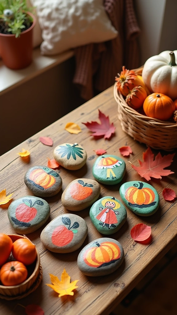 Harvest-Themed Story Stones