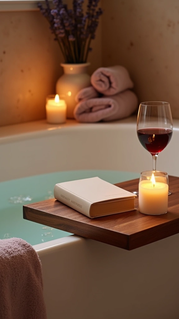 Wooden Bathtub Tray
