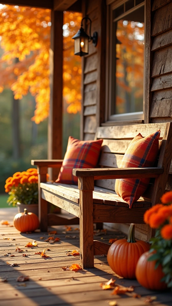 Wooden Bench for the Porch