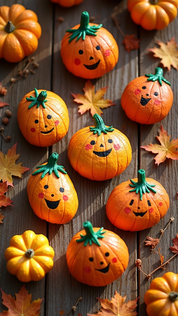 Colorful Pumpkin Rocks