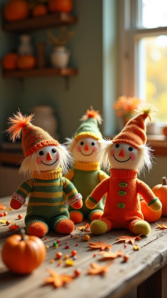 Sock Scarecrow Puppets