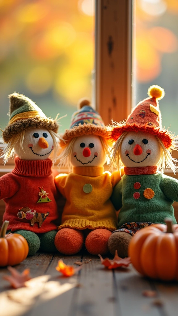 Sock Scarecrow Puppets
