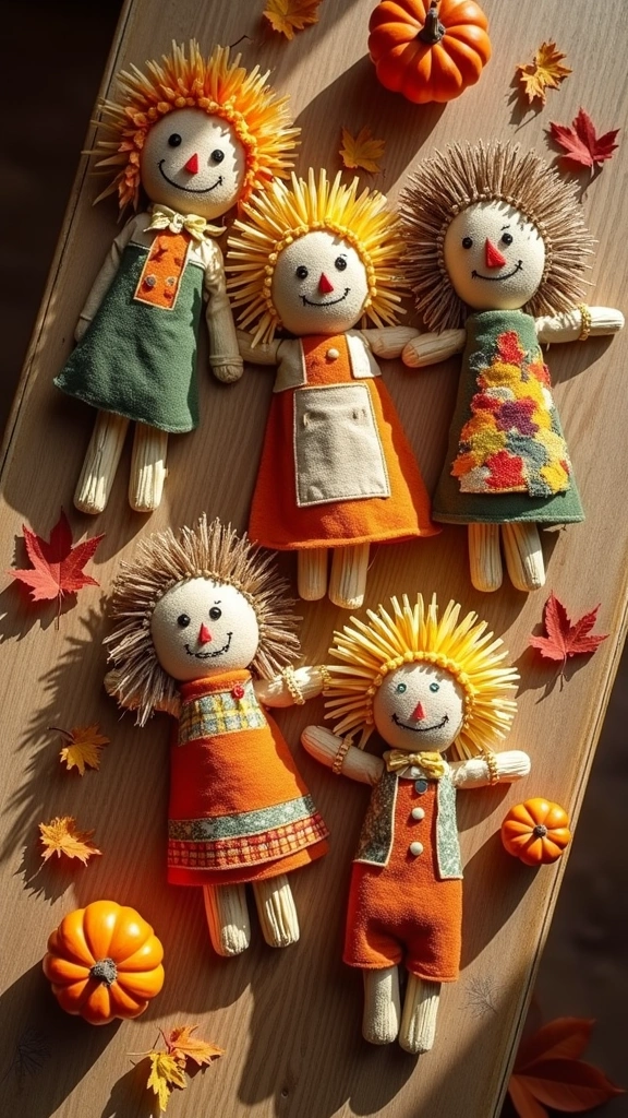 Scarecrow Corn Husk Dolls