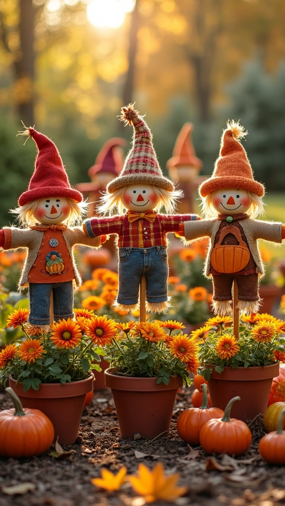 Garden Stake Scarecrow