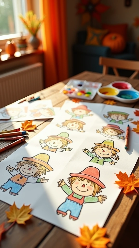 Scarecrow Storytime Color Sheets