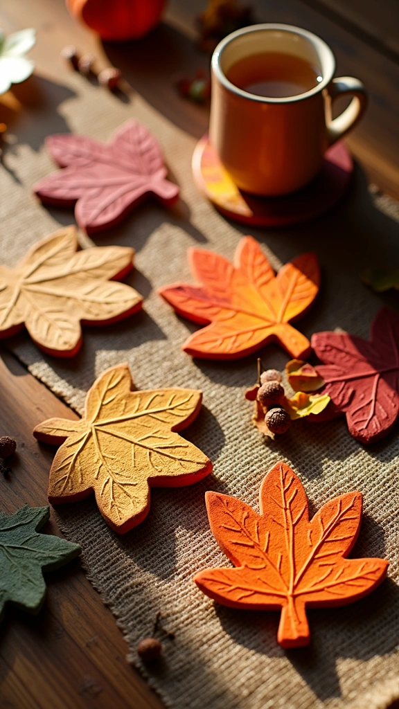 Leaf-Shaped Coasters