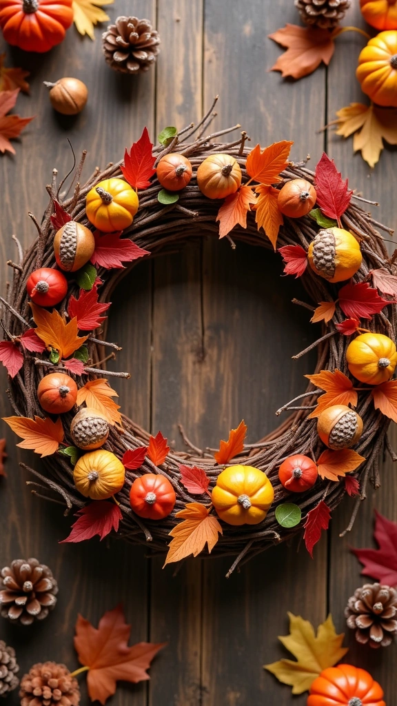 Clay Autumn-Wreath Decor