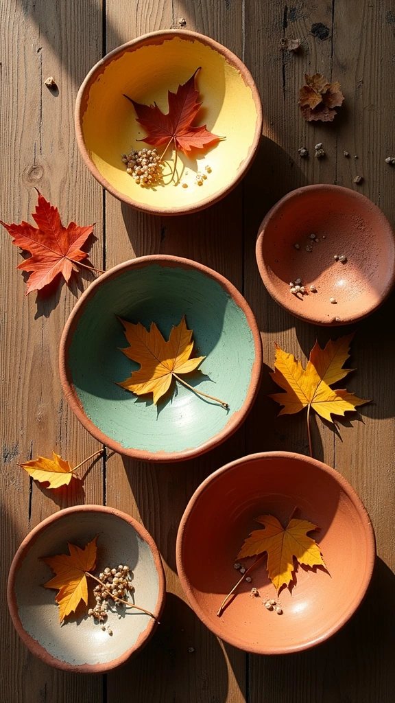 Textured Clay Bowls