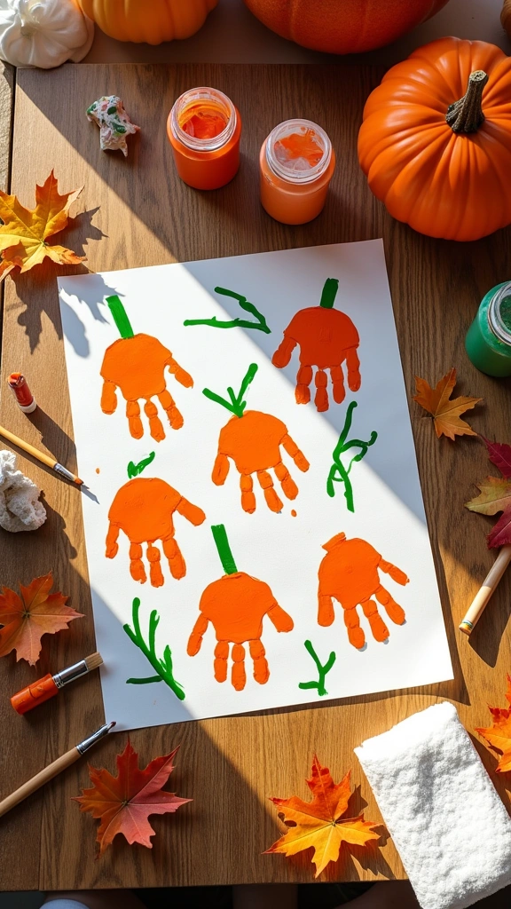 Pumpkin Handprints