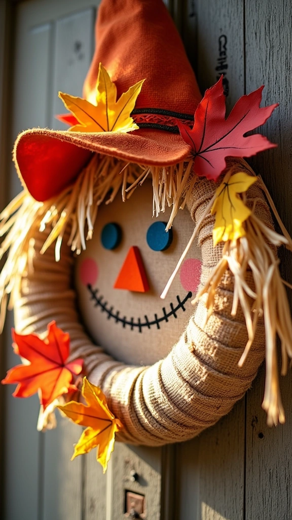 DIY Scarecrow Wreath