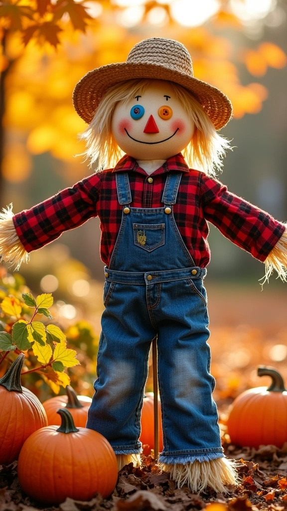 Scarecrow Out of Old Jeans