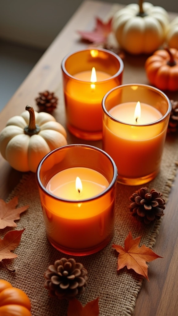Pumpkin Spice Candle Holders