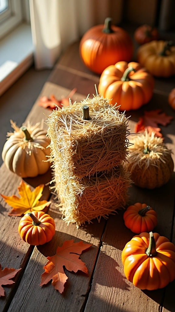 DIY Hay Bales Decor