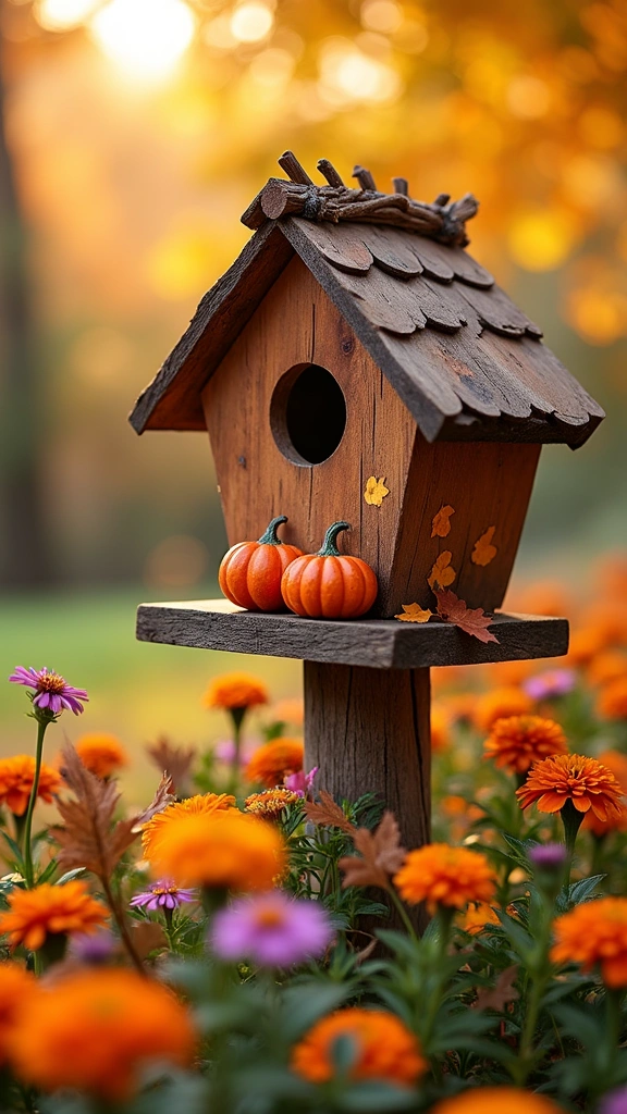 Fall-Themed Birdhouses
