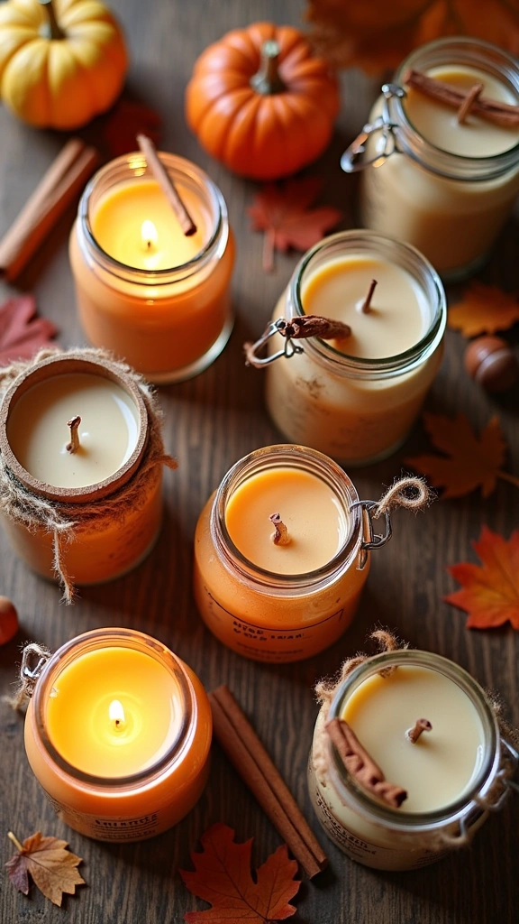 Candles in Fall Scents