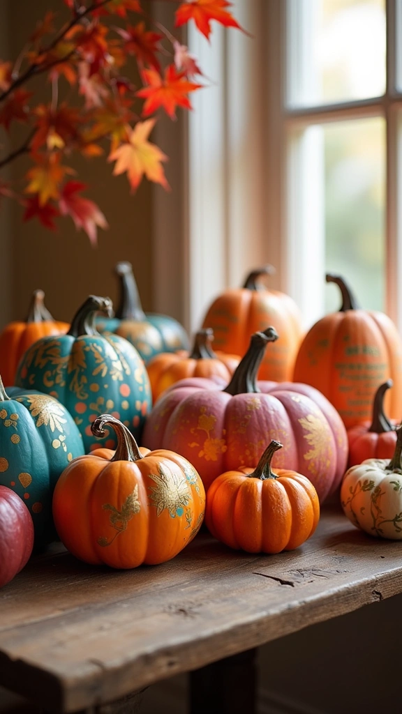Hand-Painted Pumpkin Decor