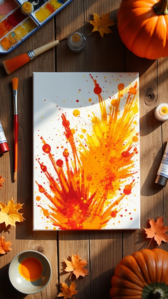 Painted Corn on Canvas