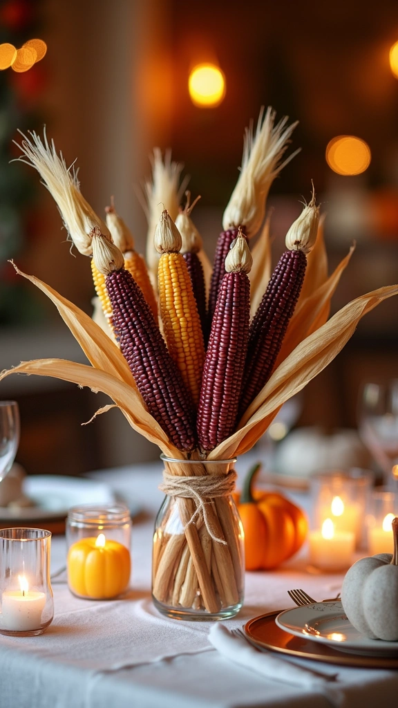 Indian Corn Table Centerpiece