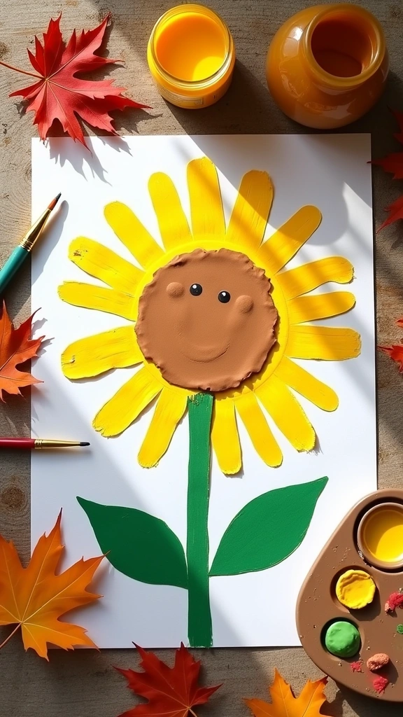 Handprint Sunflower Craft