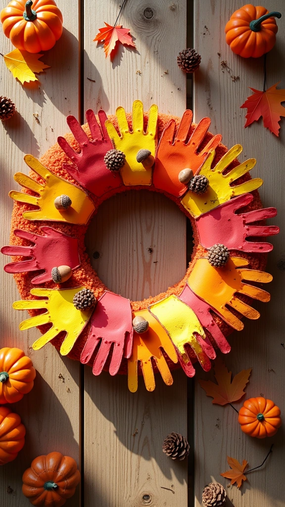 Handprint Fall Wreath