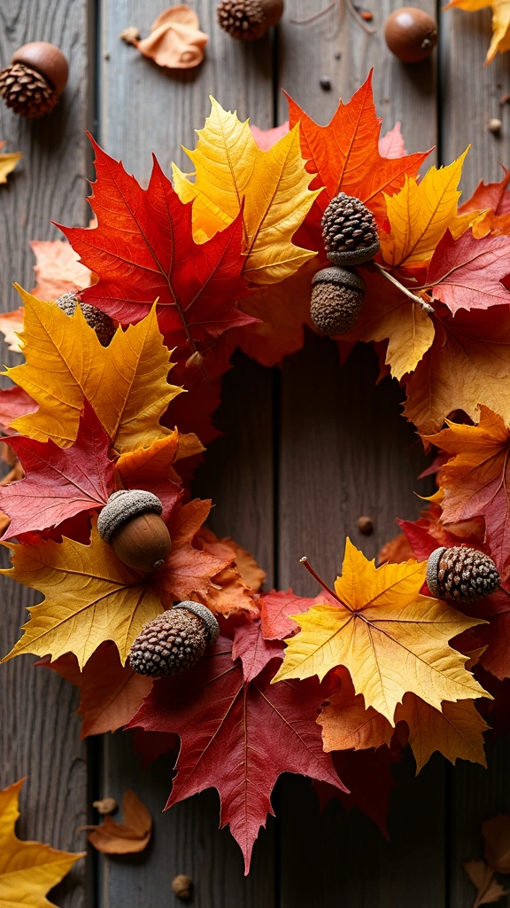 Leaf and Acorn Wreath