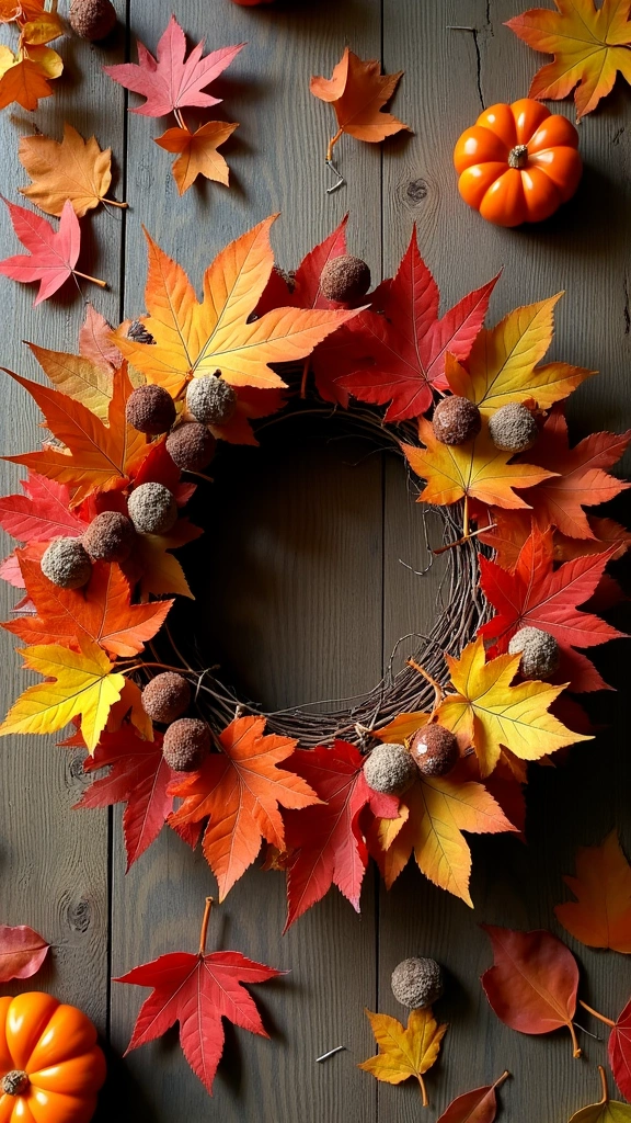 Leaf and Acorn Wreath