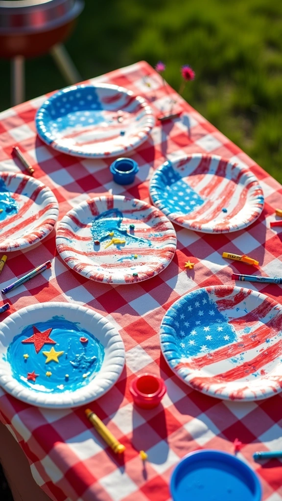 Labor Day Paper Plate Flags